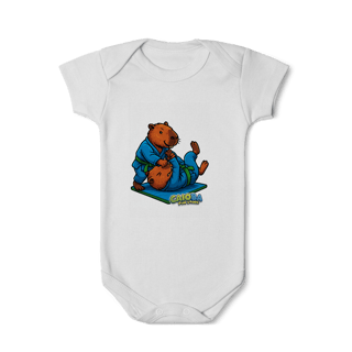 Nome do produto Body Infantil Capivara Lutando Jiu-Jitsu menino