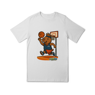 Nome do produto Camiseta Capivara Jogando Basquete - juvenil
