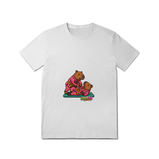Nome do produto Camiseta Capivara Lutando Jiu-Jitsu menina - adulto