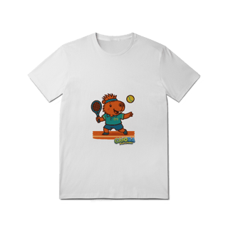 Nome do produto Camiseta Capivara Jogando Tênis - adulto