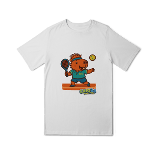 Nome do produto Camiseta Capivara Jogando Tênis - juvenil