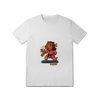 Nome do produto Camiseta Capivara Karateca menina - adulto