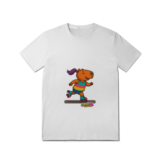 Nome do produto Camiseta Capivara de Patins menina - adulto