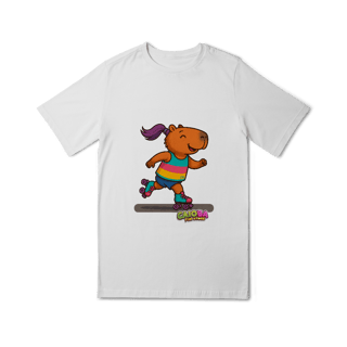 Nome do produto Camiseta Capivara de Patins menina - juvenil