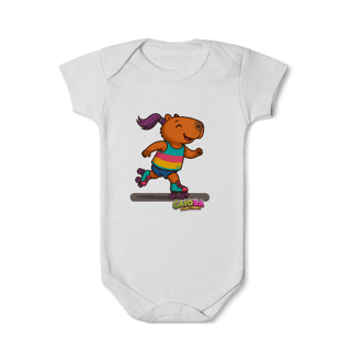 Nome do produto Body Infantil Capivara de Patins menina