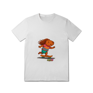 Nome do produto Camiseta Capivara de Skate menina - adulto
