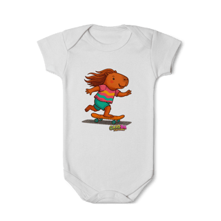 Nome do produto Body Infantil Capivara de Skate menina