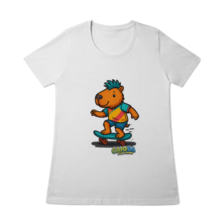 Nome do produto Camiseta Capivara de Skate menino - feminina
