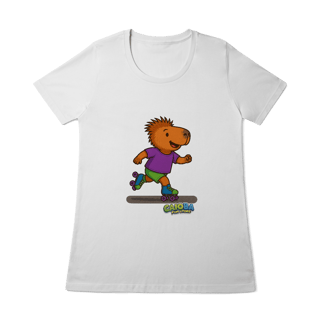 Nome do produto Camiseta Capivara de Patins menino - feminina