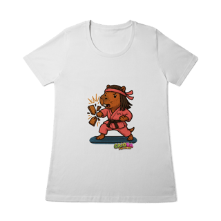 Nome do produto Camiseta Capivara Karateca menina - feminina