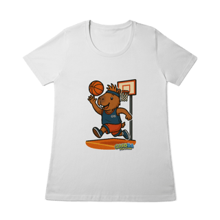 Nome do produto Camiseta Capivara Jogando Basquete - feminina