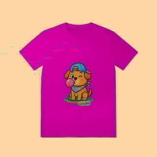 Nome do produto Camiseta T-shirt Adulto Unissex Cachorrinho – 100% Algodão | Coleção Reino Animal do Caioba