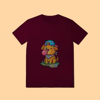 Nome do produto Camiseta T-shirt Adulto Unissex Cachorrinho – 100% Algodão | Coleção Reino Animal do Caioba