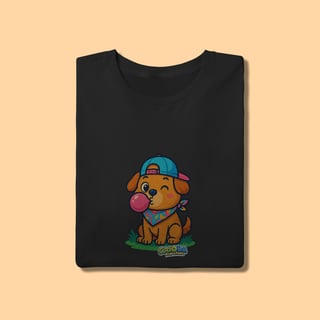 Nome do produto Camiseta T-shirt Adulto Unissex Cachorrinho – 100% Algodão | Coleção Reino Animal do Caioba