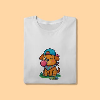 Nome do produto Camiseta T-shirt Adulto Unissex Cachorrinho – 100% Algodão | Coleção Reino Animal do Caioba