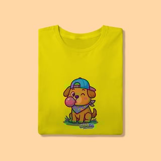 Nome do produto Camiseta T-shirt Adulto Unissex Cachorrinho – 100% Algodão | Coleção Reino Animal do Caioba