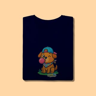 Nome do produto Camiseta T-shirt Adulto Unissex Cachorrinho – 100% Algodão | Coleção Reino Animal do Caioba