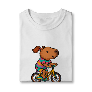 Nome do produto Camiseta Capivara Bike menina - infantil