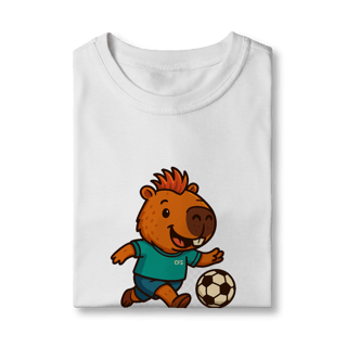 Nome do produto Camiseta Capivara Jogando Futebol - infantil