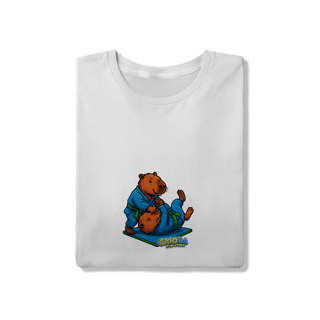 Nome do produto Camiseta Capivara Lutando Jiu-Jitsu menino - Adulto 