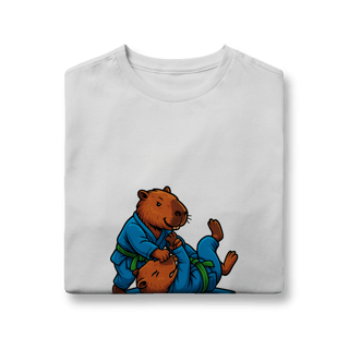 Nome do produto Camiseta Capivara Lutando Jiu-Jitsu menino - juvenil