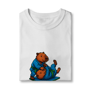 Nome do produto Camiseta Capivara Lutando Jiu-Jitsu menino - infantil