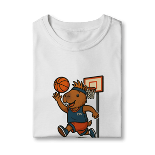 Nome do produto Camiseta Capivara Jogando Basquete - infantil