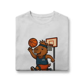 Nome do produto Camiseta Capivara Jogando Basquete - juvenil