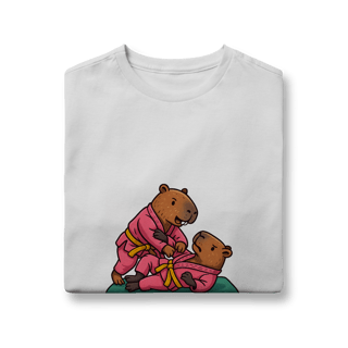 Nome do produto Camiseta Capivara Lutando Jiu-Jitsu menina - juvenil
