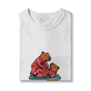 Nome do produto Camiseta Capivara Lutando Jiu-Jitsu menina - infantil