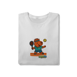 Nome do produto Camiseta Capivara Jogando Tênis - adulto