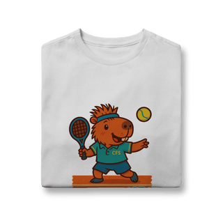 Nome do produto Camiseta Capivara Jogando Tênis - juvenil