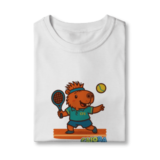 Nome do produto Camiseta Capivara Jogando Tênis - infantil