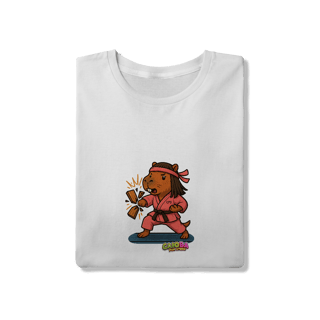 Nome do produto Camiseta Capivara Karateca menina - adulto
