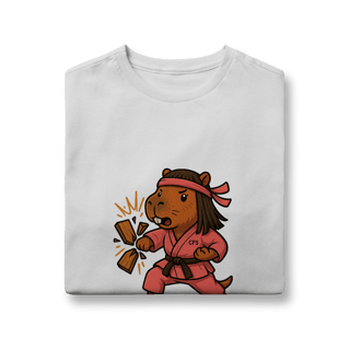 Nome do produto Camiseta Capivara Karateca menina - juvenil