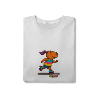 Nome do produto Camiseta Capivara de Patins menina - adulto