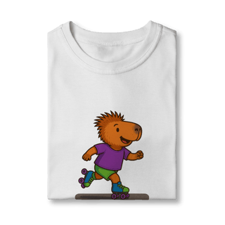 Nome do produto Camiseta Capivara de Patins menino - infantil