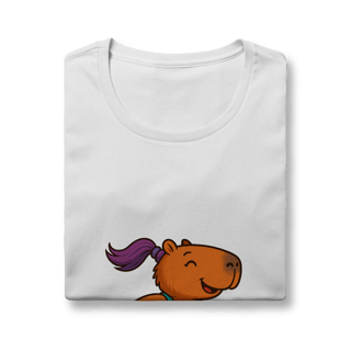 Nome do produto Camiseta Capivara de Patins menina - feminina