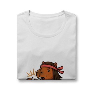 Nome do produto Camiseta Capivara Karateca menina - feminina