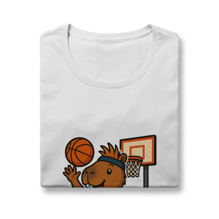 Nome do produto Camiseta Capivara Jogando Basquete - feminina