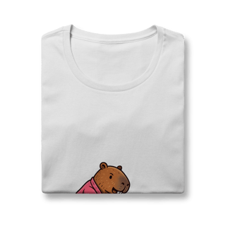 Nome do produto Camiseta Capivara Lutando Jiu-Jitsu menina - feminina