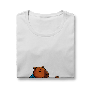 Nome do produto Camiseta Capivara Lutando Jiu-Jitsu menino - feminina