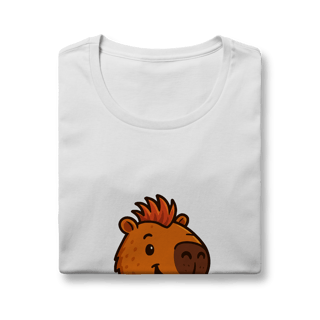 Nome do produto Camiseta Capivara Jogando Futebol - feminina