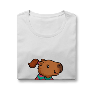 Nome do produto Camiseta Capivara de Bicicleta menina - feminina