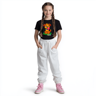 Nome do produto Camiseta Juvenil (10 a 14 anos) Cachorro – 100% Algodão | Coleção Reino Animal do Caioba