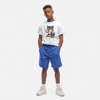 Nome do produto Camiseta Juvenil (10 a 14 anos) Lobinho – 100% Algodão | Coleção Reino Animal do Caioba