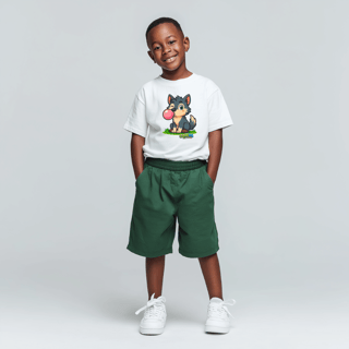 Nome do produto Camiseta Infantil (2 a 8 anos) Lobinho – 100% Algodão | Coleção Reino Animal do Caioba