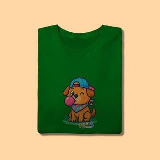 Nome do produto Camiseta T-shirt Adulto Unissex Cachorrinho – 100% Algodão | Coleção Reino Animal do Caioba