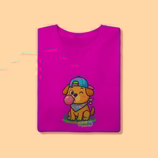 Nome do produto Camiseta T-shirt Adulto Unissex Cachorrinho – 100% Algodão | Coleção Reino Animal do Caioba