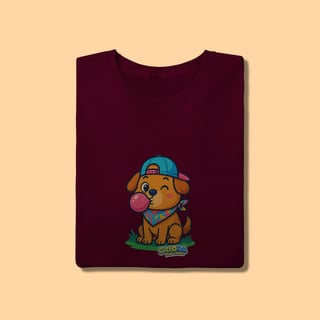 Nome do produto Camiseta T-shirt Adulto Unissex Cachorrinho – 100% Algodão | Coleção Reino Animal do Caioba